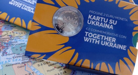 Together With Ukraine 2 Euro Coin 2 Euro Gedenkmünze Litauen Zusammen Mit Der Ukraine Together With Ukraine 2 Eurai Kartu Su Ukraina Proginė Moneta 1 (2)