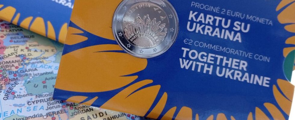 Together With Ukraine 2 Euro Coin 2 Euro Gedenkmünze Litauen Zusammen Mit Der Ukraine Together With Ukraine 2 Eurai Kartu Su Ukraina Proginė Moneta 1 (2)
